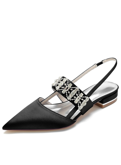 Low Heel Point Toe Ankle Strap Shoes For Women
