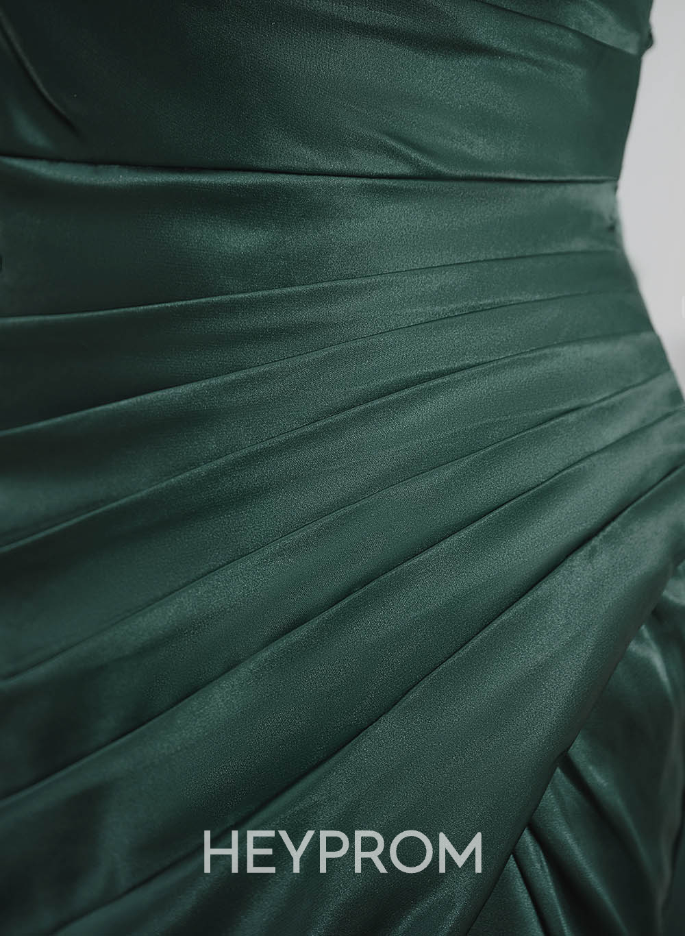 Classic Square Neckline High Split Court Train Silk Like Satin Prom Dresses