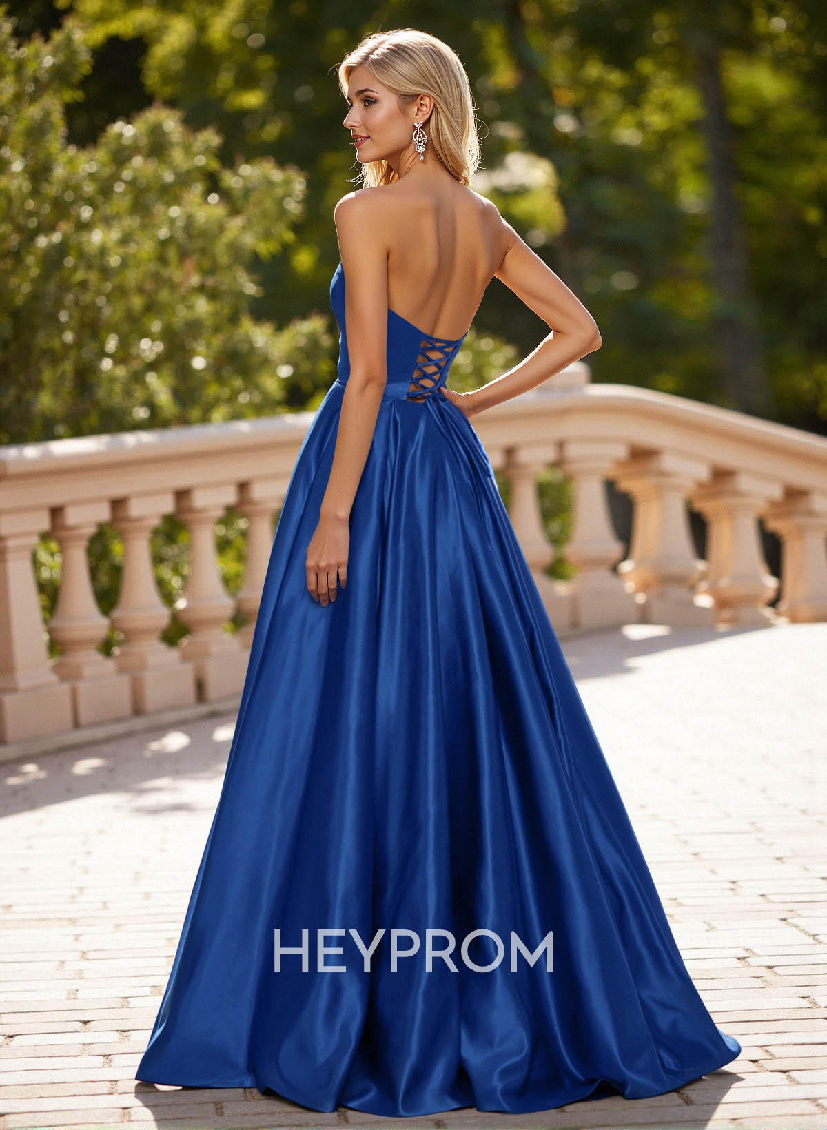 Elegant Sweetheart A-Line Floor-Length Satin Prom Dresses With Bow(s)