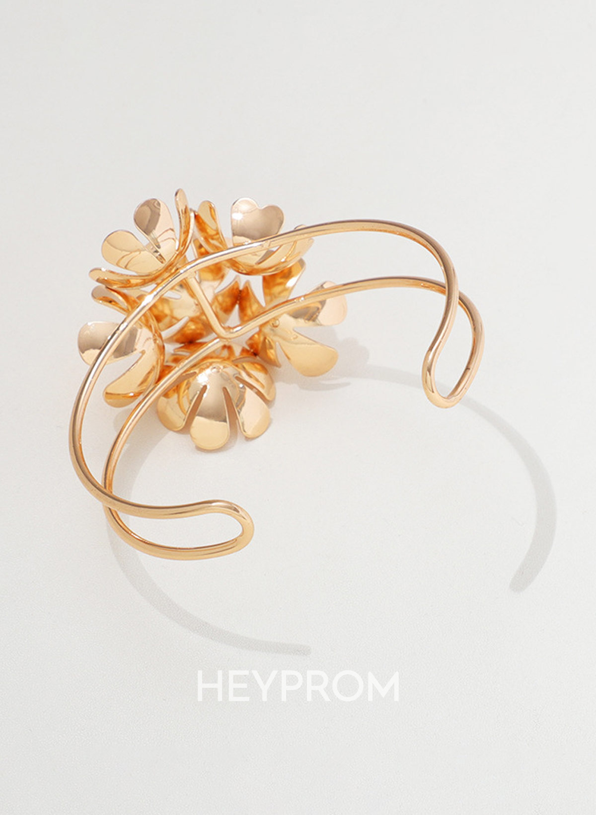 Metal Floral Open Bracelets