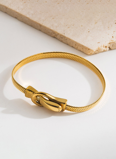 Magnetic Clasp Titanium Steel Rattlesnake Bone Bracelets
