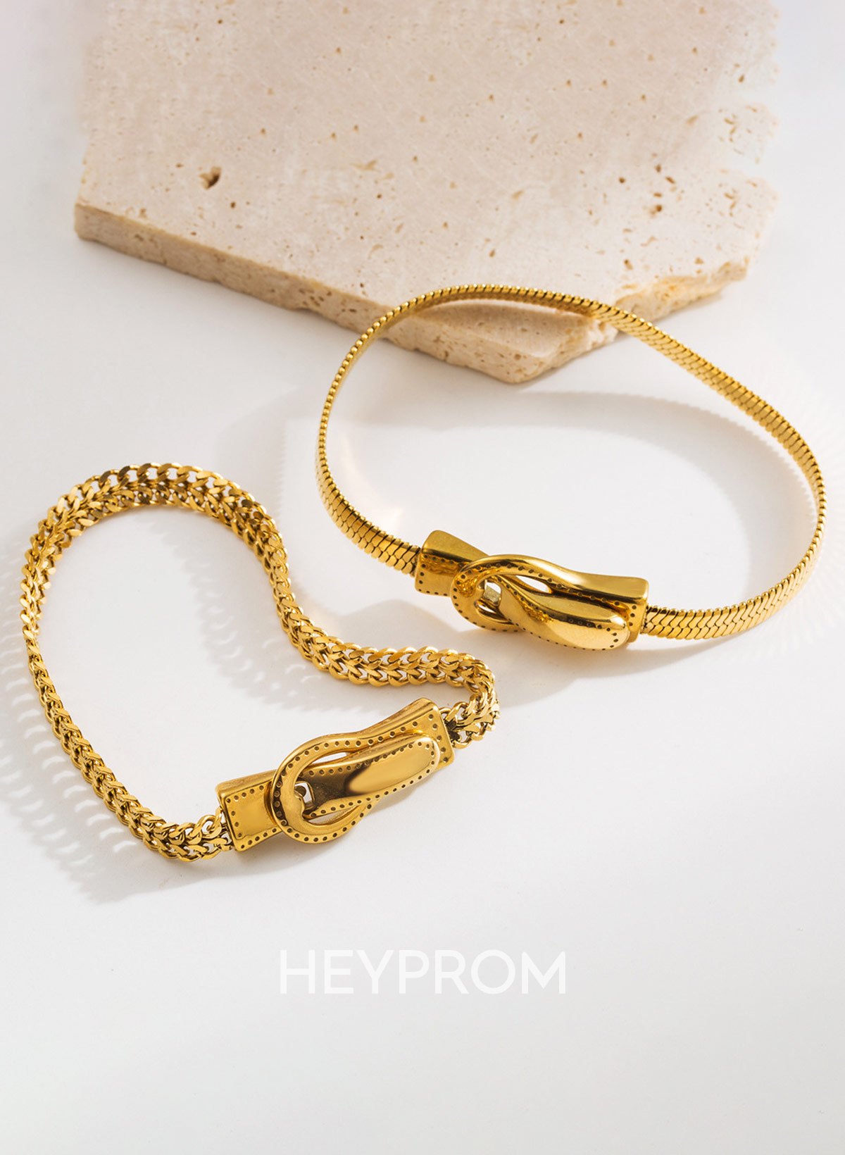 Magnetic Clasp Titanium Steel Rattlesnake Bone Bracelets