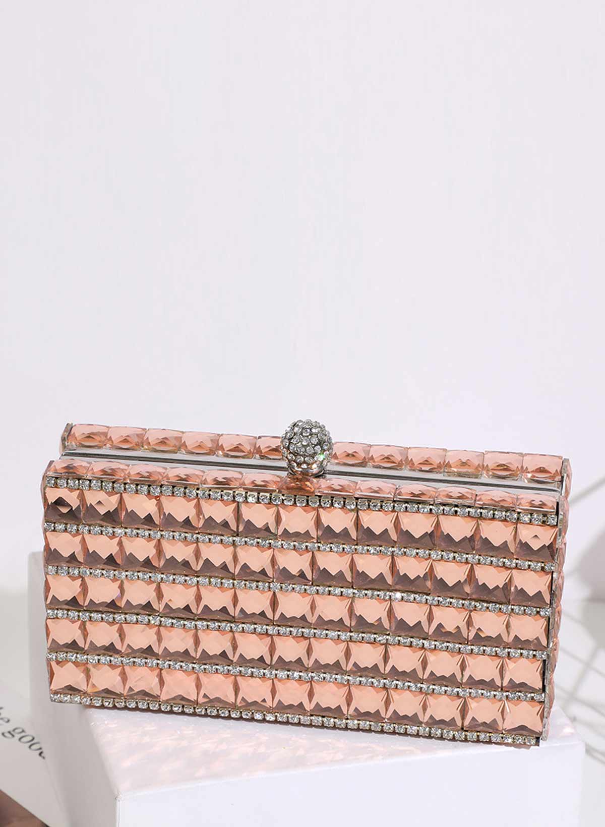 Crystal/ Rhinestone Clutches & Bags With Snap Closure For Event/Party