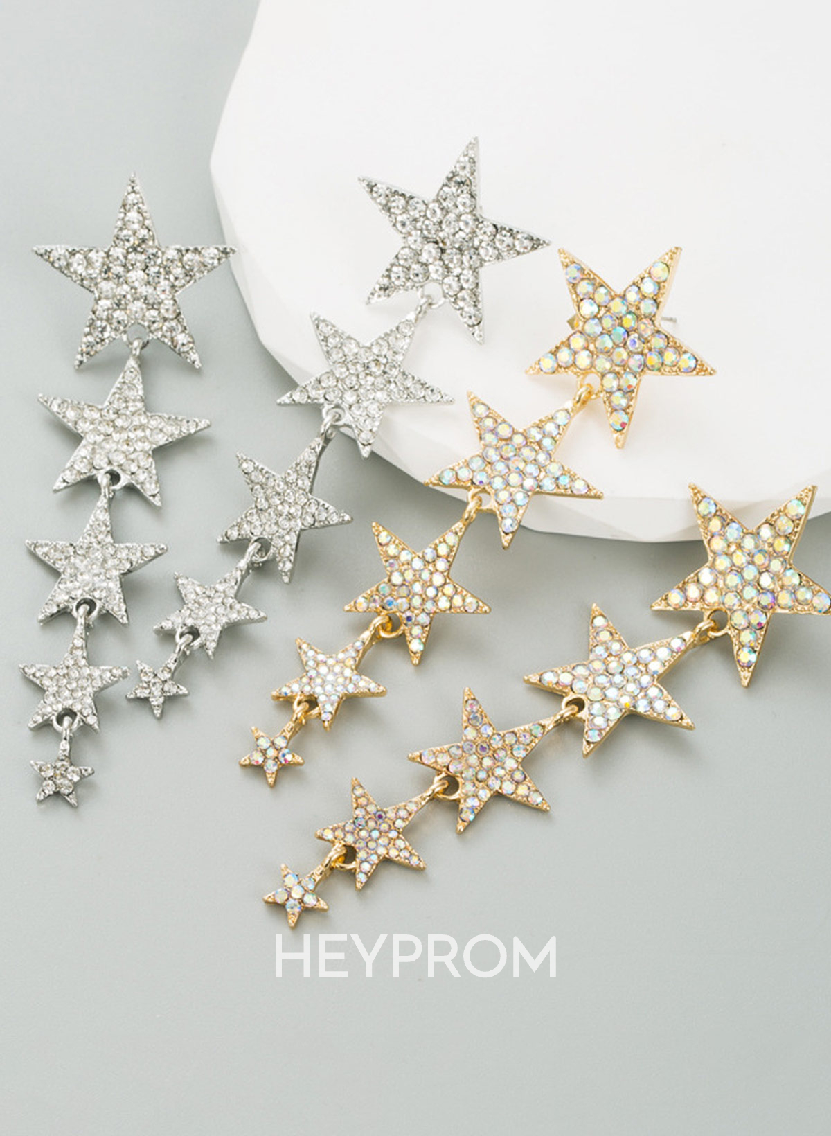Diamond Studded Star Earrings