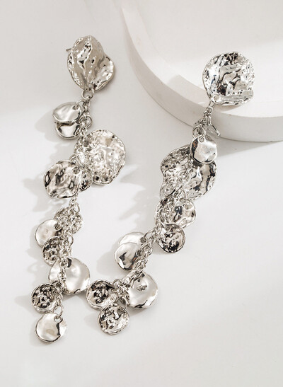 Long Metal Petal Earrings