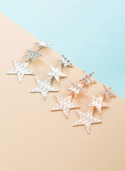 Geometric Tassel Star Earrings