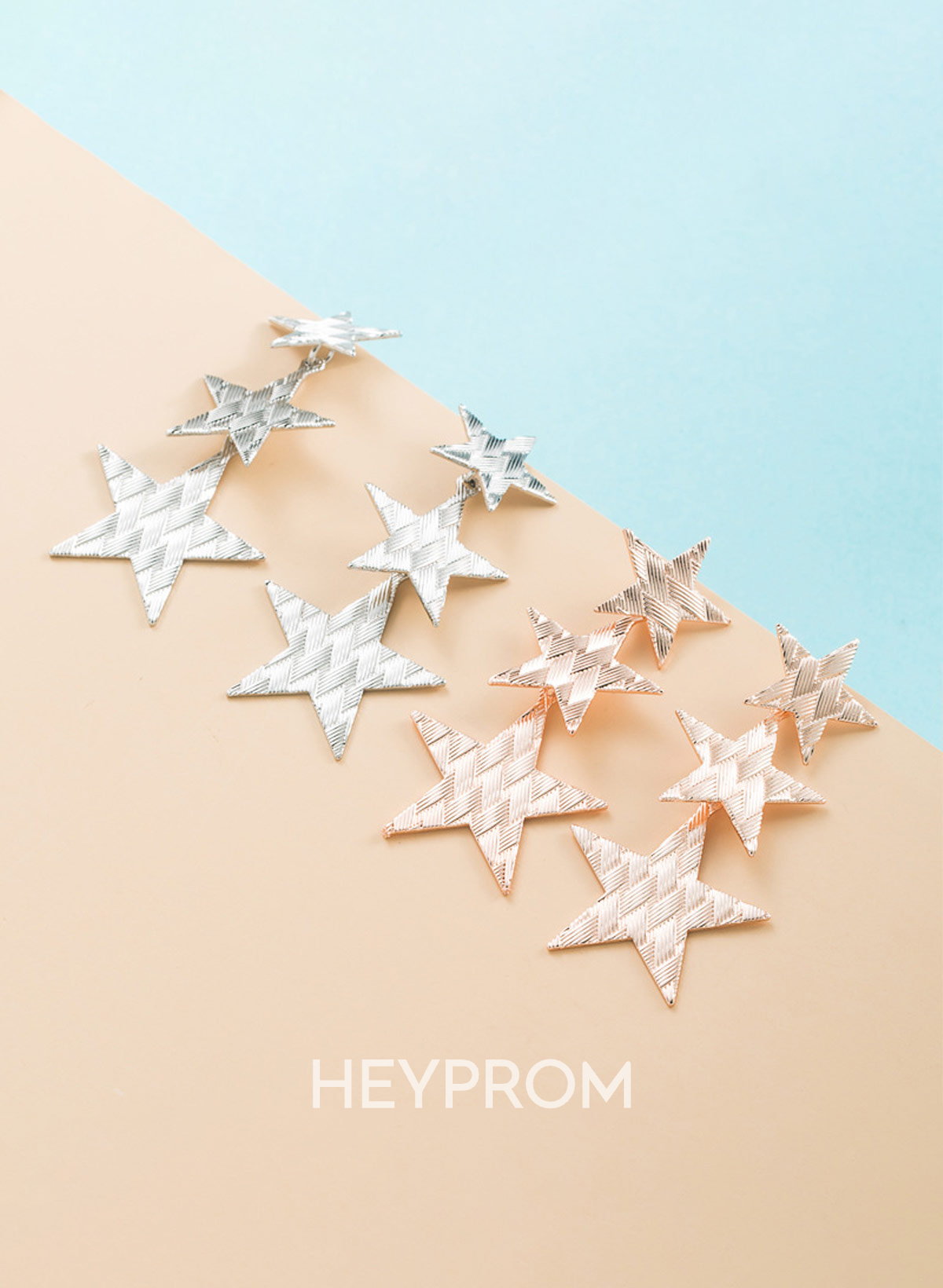 Geometric Tassel Star Earrings