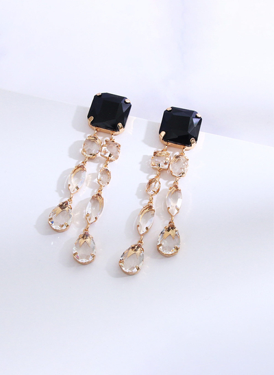 Vintage French Teardrop Diamond Earrings