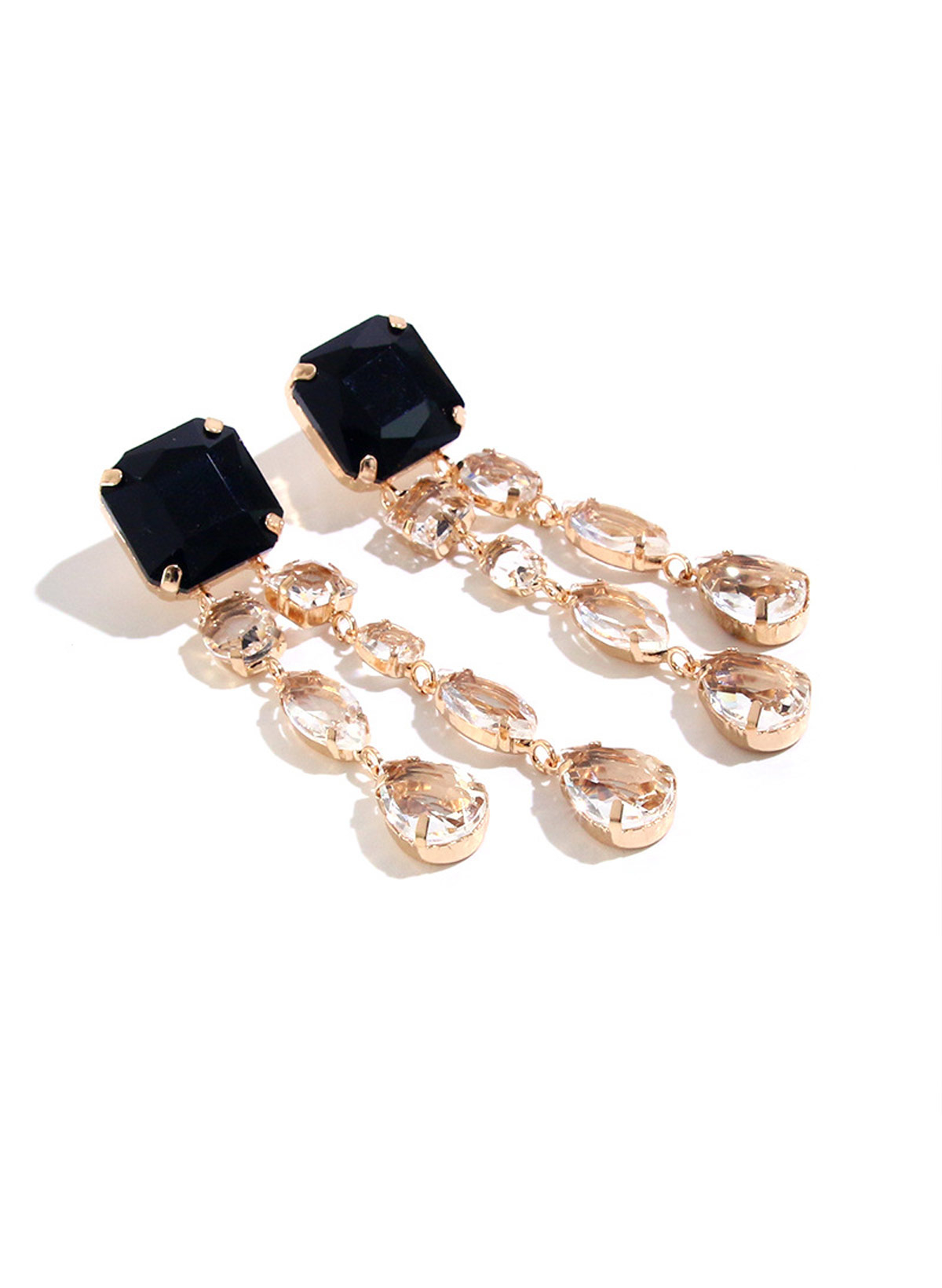 Vintage French Teardrop Diamond Earrings