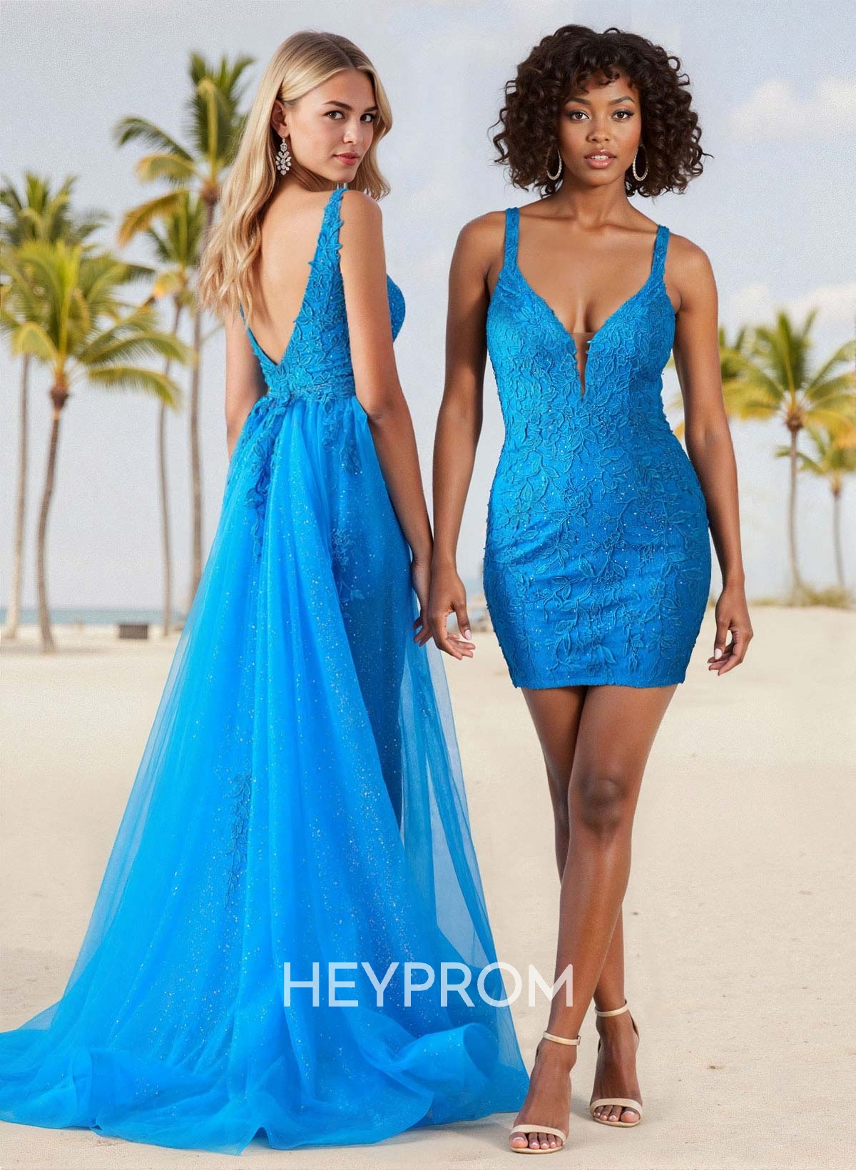Sheath/Column V-Neck Short/Mini Lace/Elastic Satin Homecoming Dresses With Overskirt Dress