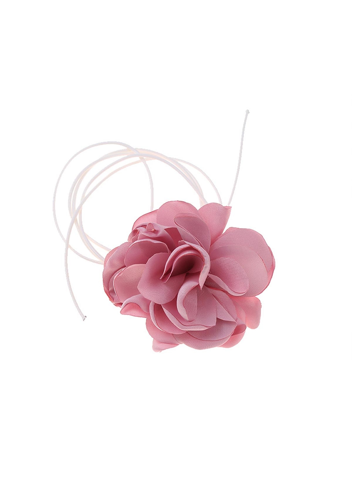 Three Dimensional Flower Tie Necklace