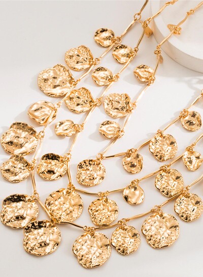 Vintage Metal Layered Necklace