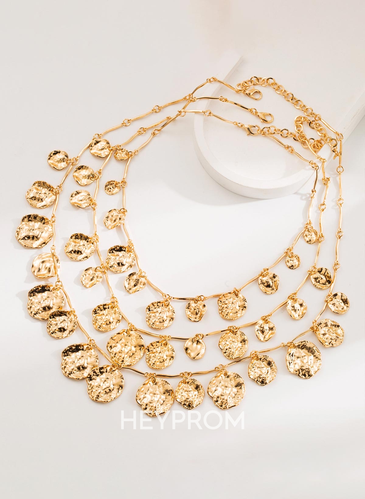 Vintage Metal Layered Necklace