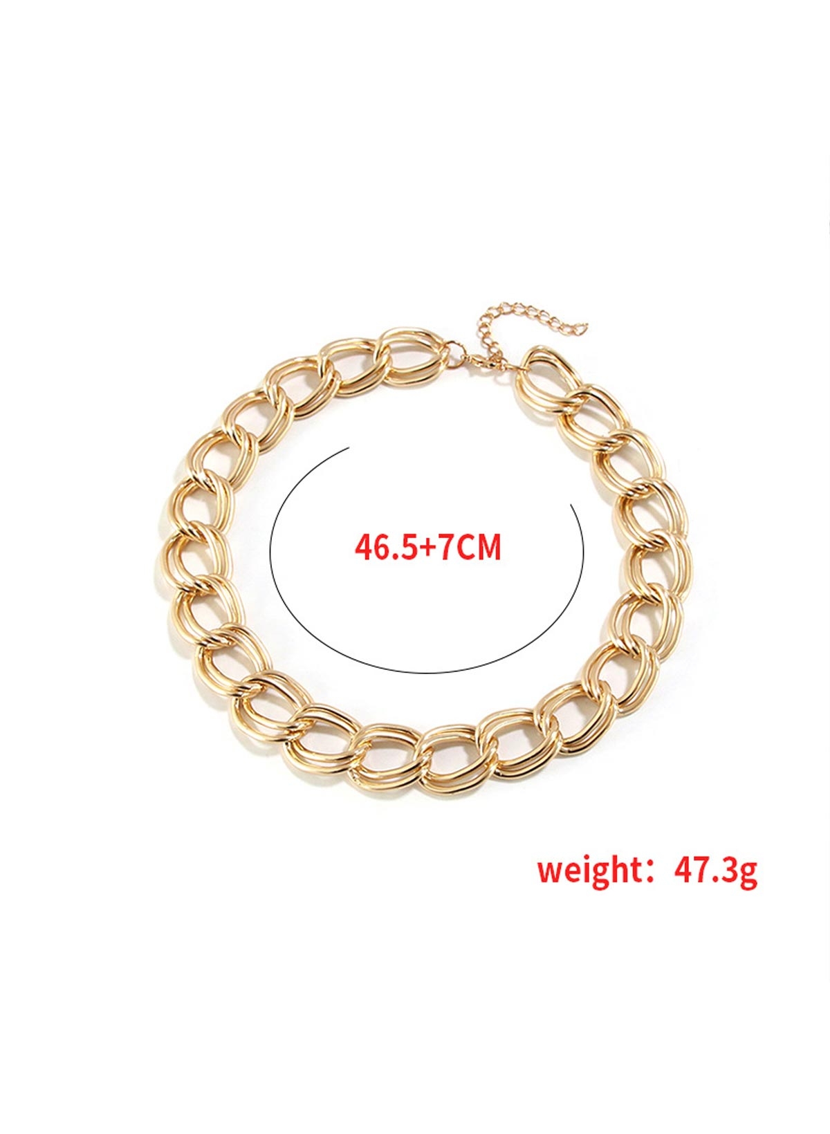 Punk Large Circle Metal Necklace