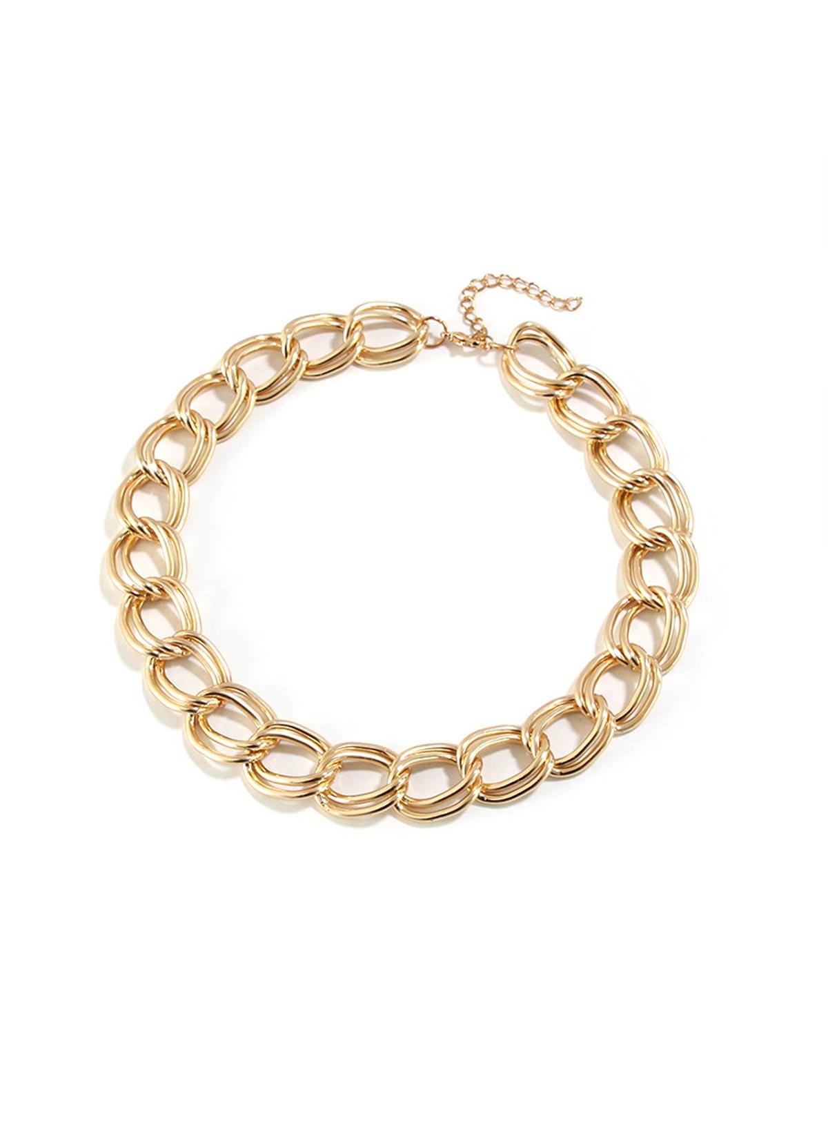 Punk Large Circle Metal Necklace