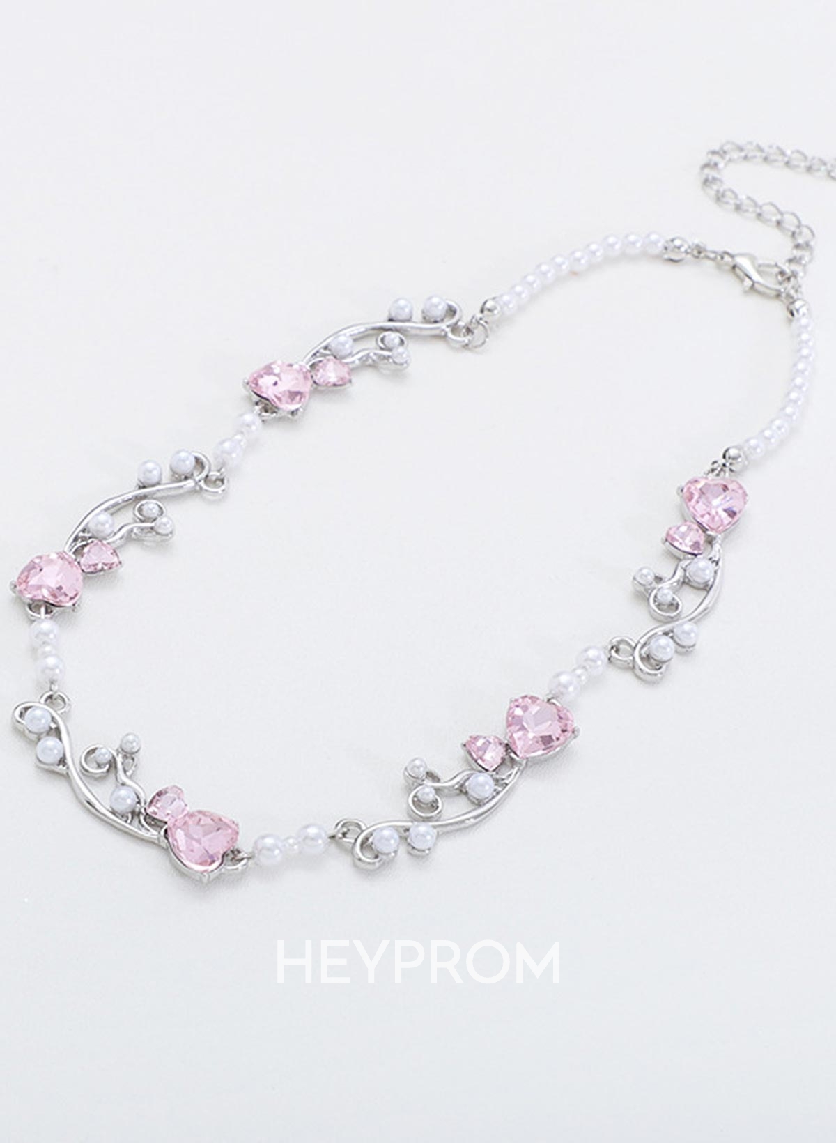 Crystal Pearl Vine Design Necklace
