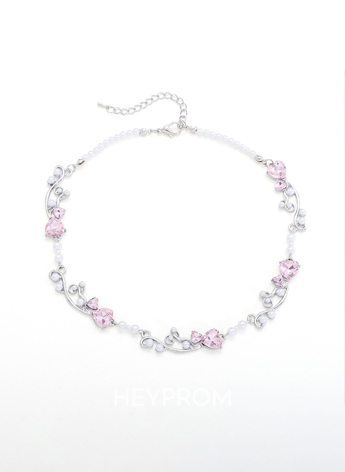 Crystal Pearl Vine Design Necklace
