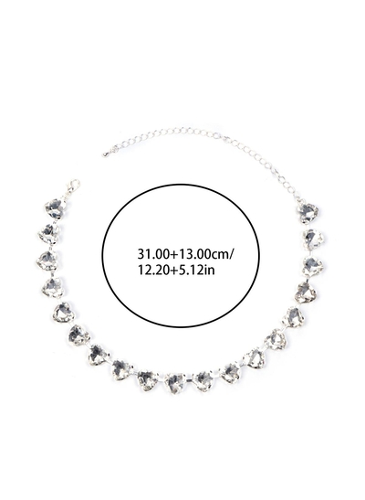 Elegant Heart Shaped Diamond Necklace