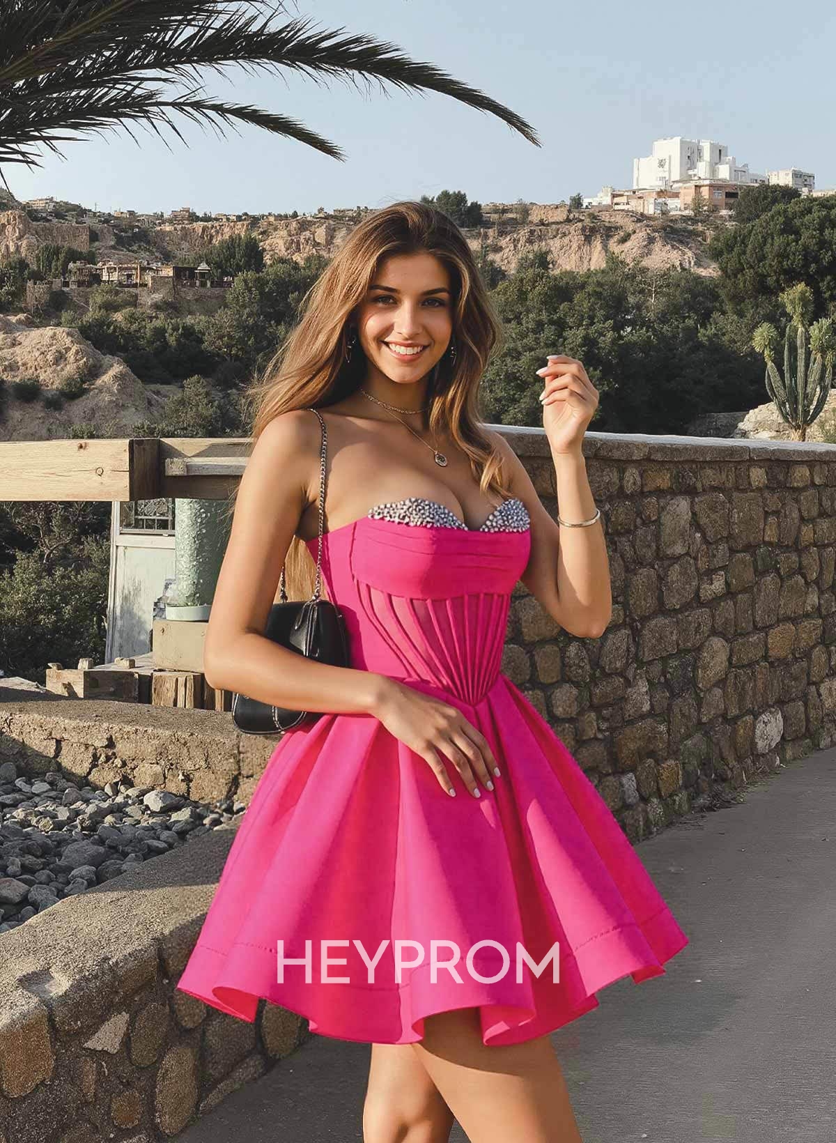 Beading Sequins Sweetheart Illusion Corset A-Line Short/Mini Satin Homecoming Dresses