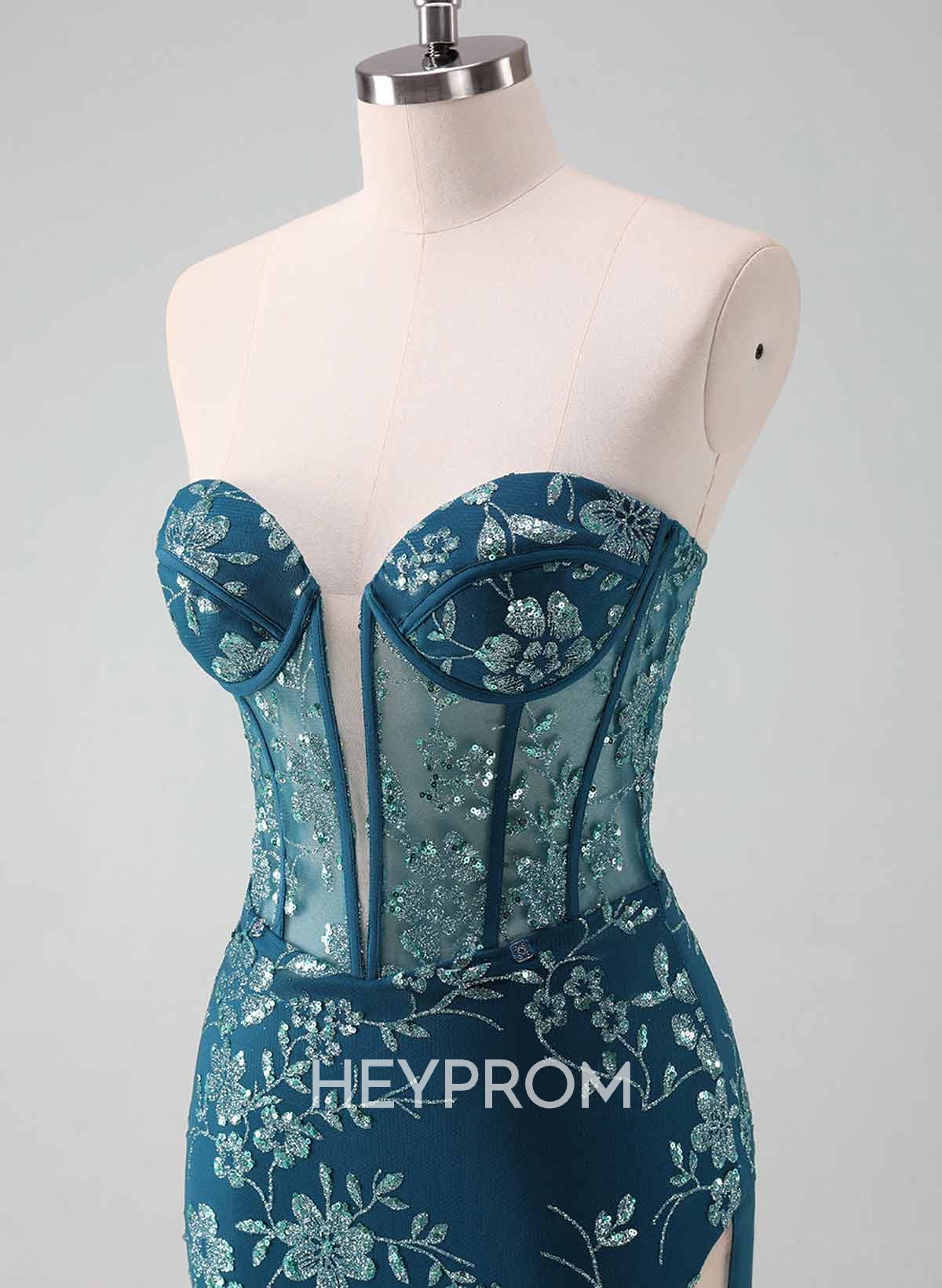 Flower(s) Lace Sequined Sweetheart Detachable Tulle Length Homecoming Dresses