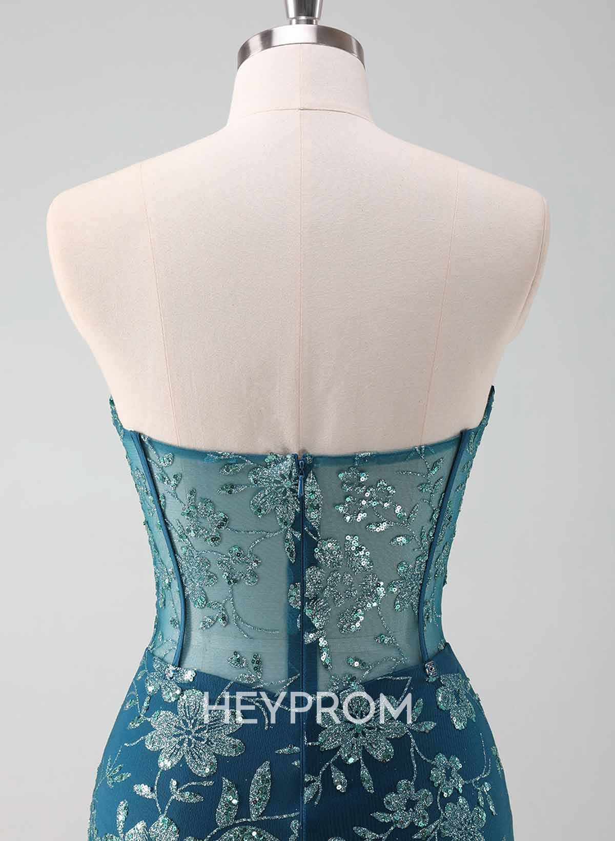 Flower(s) Lace Sequined Sweetheart Detachable Tulle Length Homecoming Dresses