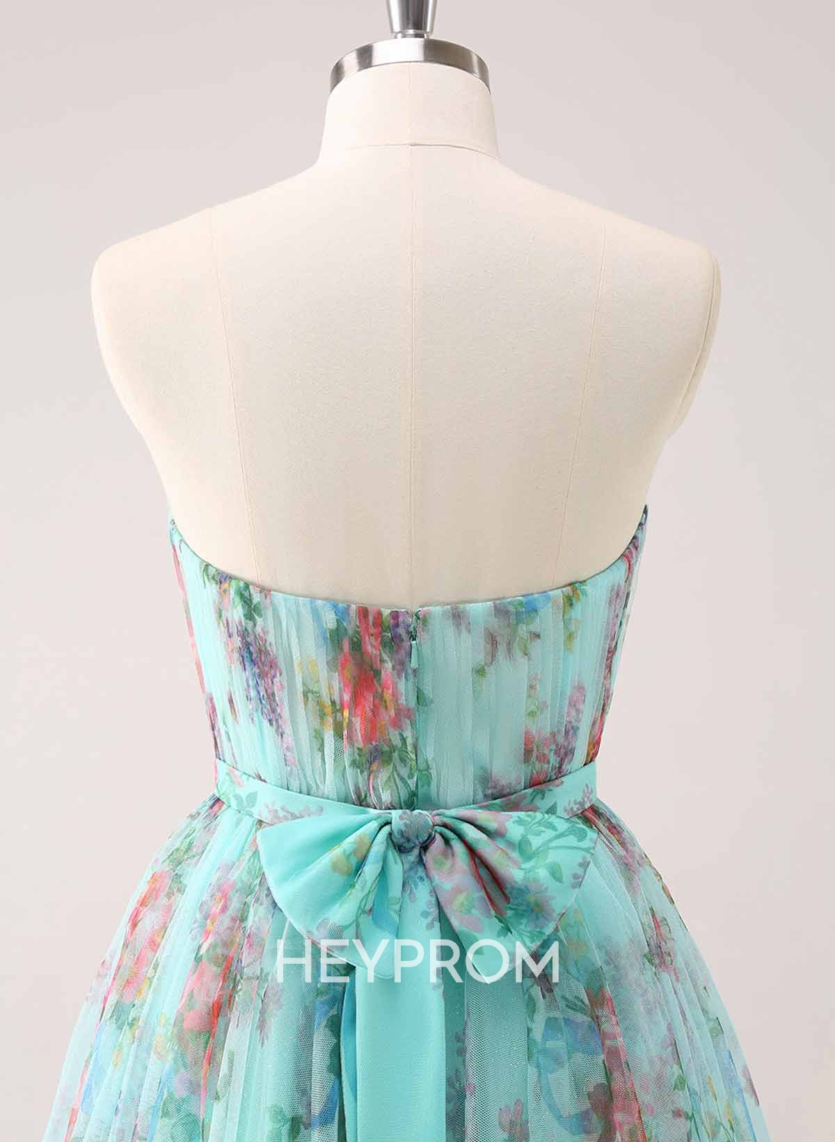 Pleated Sweetheart Sleeveless A-Line Short/Mini Chiffon Homecoming Dresses With Bow(s)