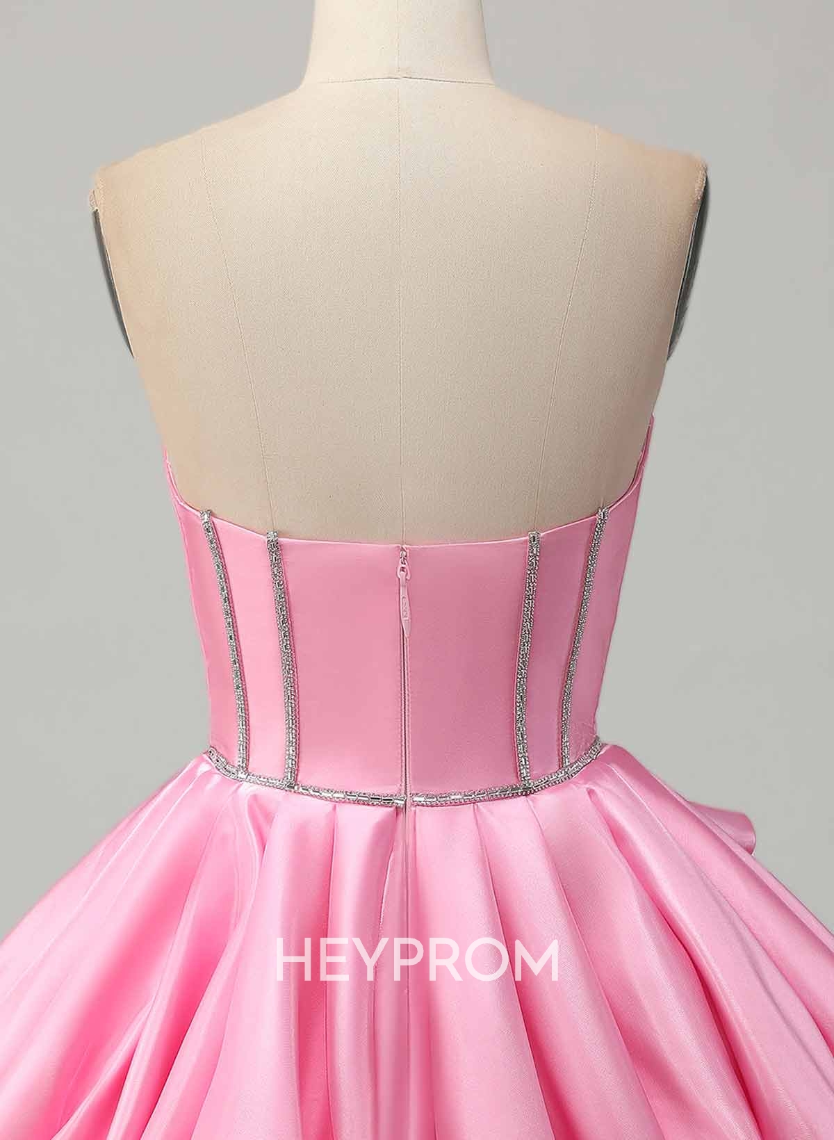 Beading Sweetheart Sleeveless A-Line Short/Mini Liquid Satin Homecoming Dresses With Ruffle