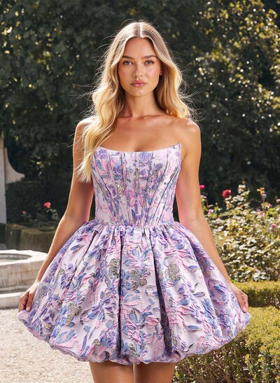 Sweet Cowl Neck Sleeveless A-Line Short/Mini Homecoming Dresses With Flower(s)