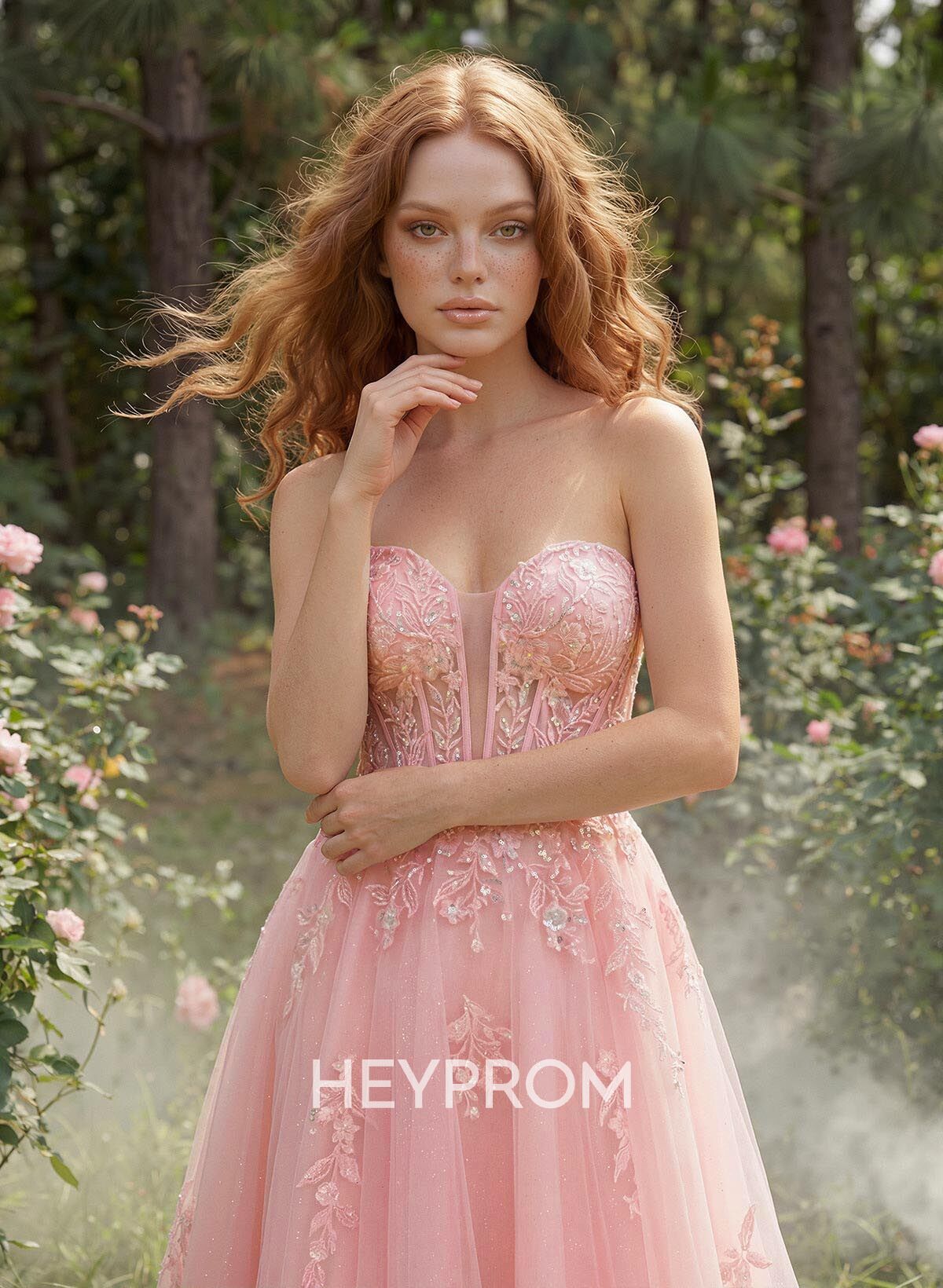 A-Line Sweetheart Sleeveless Floor-Length Satin/Tulle Prom Dresses With Sequins/Lace